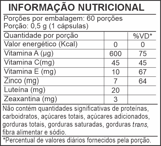 Informação Nutricional - CLINOVISION